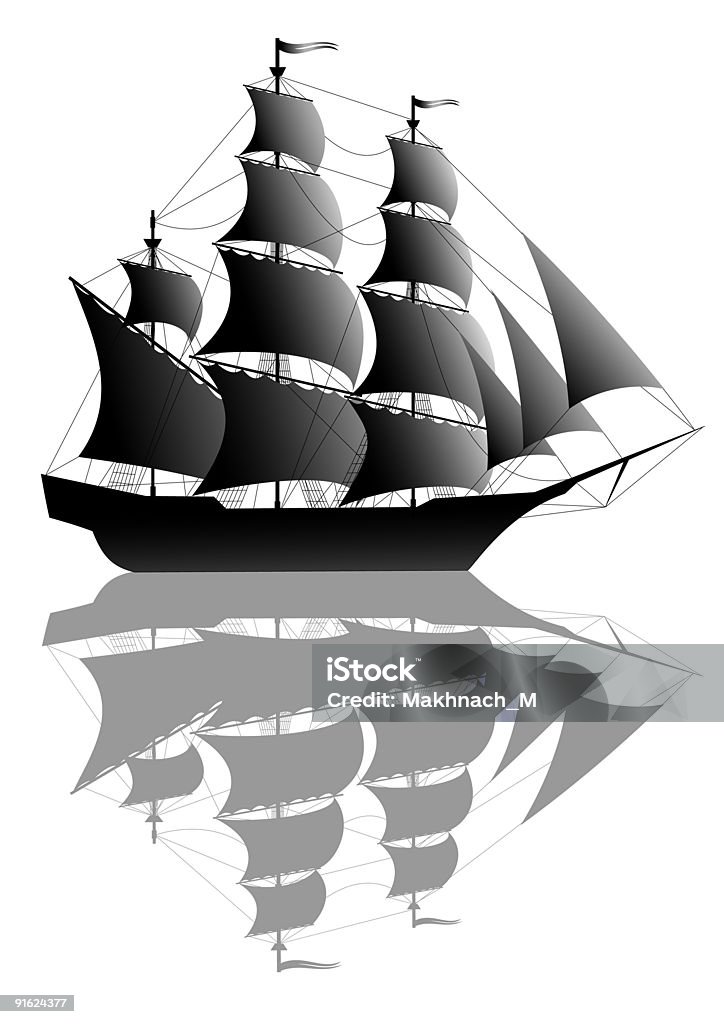 Barco negro - Ilustración de stock de Acorazado libre de derechos