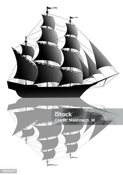 Ilustración de Barco Negro y más Vectores Libres de Derechos de Acorazado - Acorazado, Antigualla, Armada