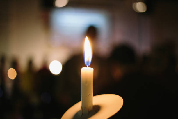 istock Christmas Eve Candlelight Service Event. 916245004