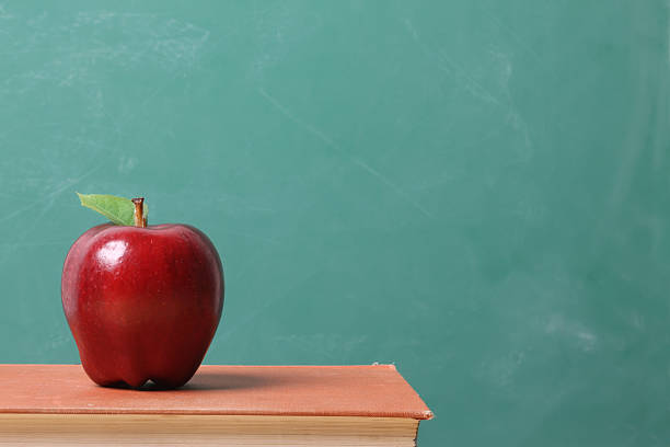 istock School still life featuring an apple and a chalkboard 91624777