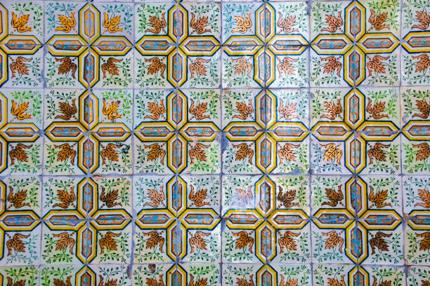 istock Traditional Portuguese ceramic tiles azulejo. background from azulejo 916255542