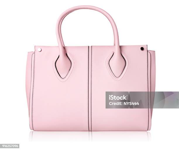 Pink Women Bag Isolated Stock Photo - Download Image Now - Women, Bag, Purse