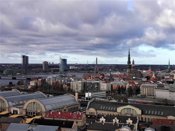 istock View over Riga to the old city on rainy day 916260136