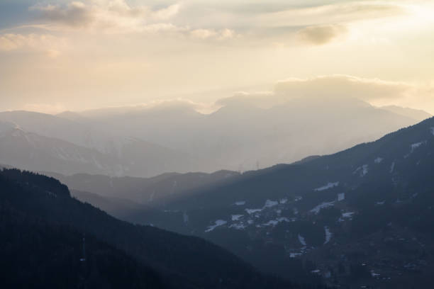 istock Beautiful sunset in mountains 916260500