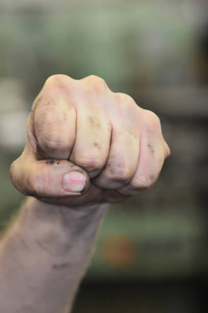 istock Hand dirty fist, abstract of agression 916266014