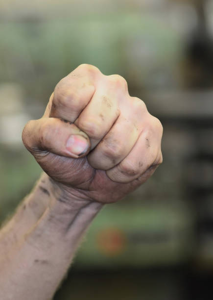 istock Hand dirty fist, abstract of agression 916266028