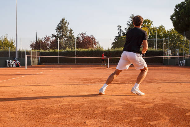 istock Professional tennis player on court 916267150