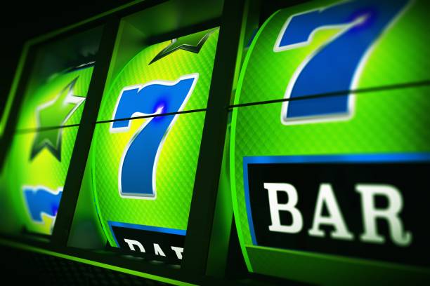 istock Green Blue Slot Machine 3D 916271028