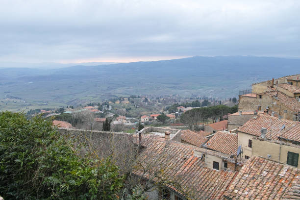 very nice view of volterra a medieval village in tuscany