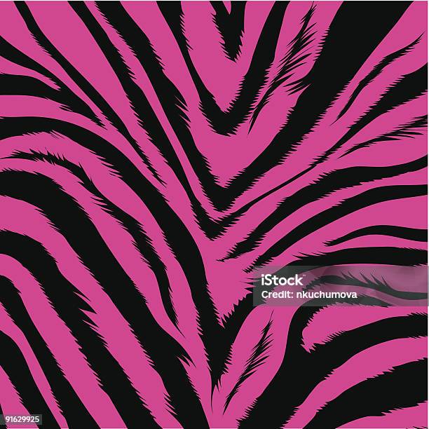 Pink Zebra Fur Stock Illustration - Download Image Now - Zebra Print, Bright, Vibrant Color