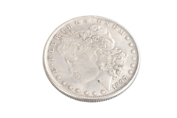 istock old vintage silver dollar isolated on background 916300784