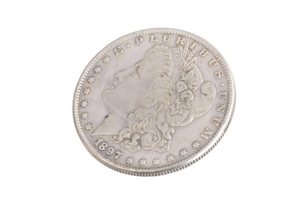 istock old vintage silver dollar isolated on background 916301152