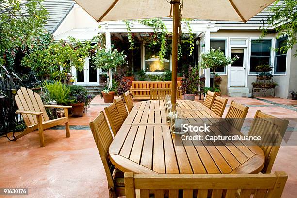 Backyard Evenings Stock Photo - Download Image Now - Patio, Yard - Grounds, Architecture