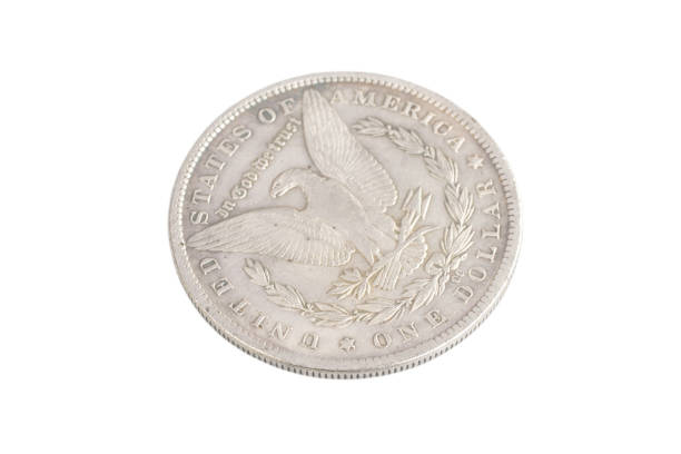 istock old vintage silver dollar isolated on background 916303586