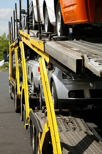 istock Semitrailer with cars. 91630405