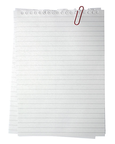 istock Blank note paper and red paper-clip. Isolated with clipping path 91630458