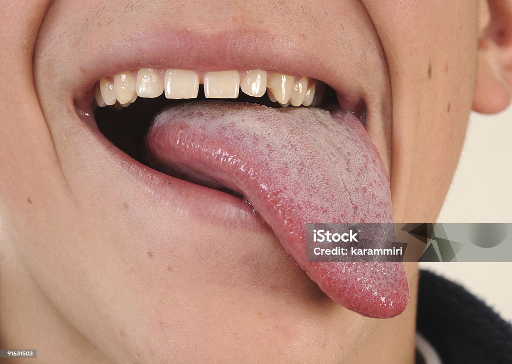 Human tongue. - Royaltyfri Abstrakt Bildbanksbilder