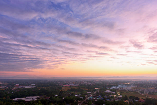 istock Beautiful sunset sky on city 916319892
