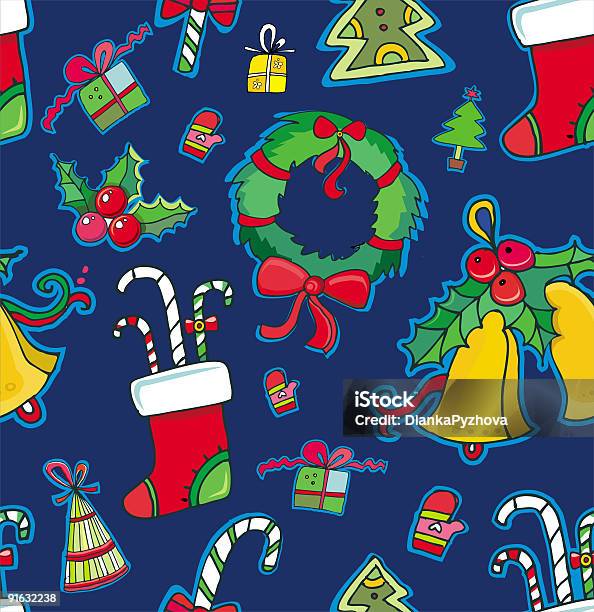 Seamless Pattern Di Natale Design - Immagini vettoriali stock e altre immagini di Adulto - Adulto, Agrifoglio, Albero