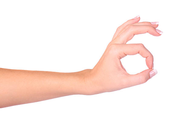 istock Hand OK sign isolated on white background 91632974