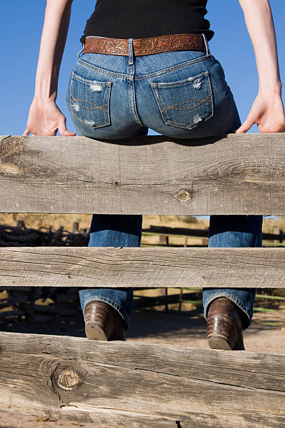 Gorgeous ass in jeans stock photo