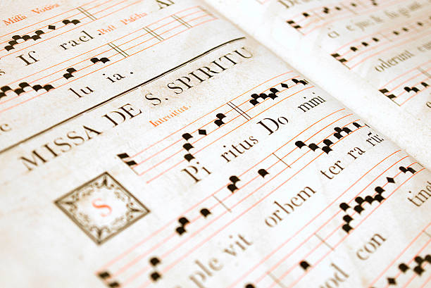 Medieval Chorus Book chanting stock pictures, royalty-free photos & images