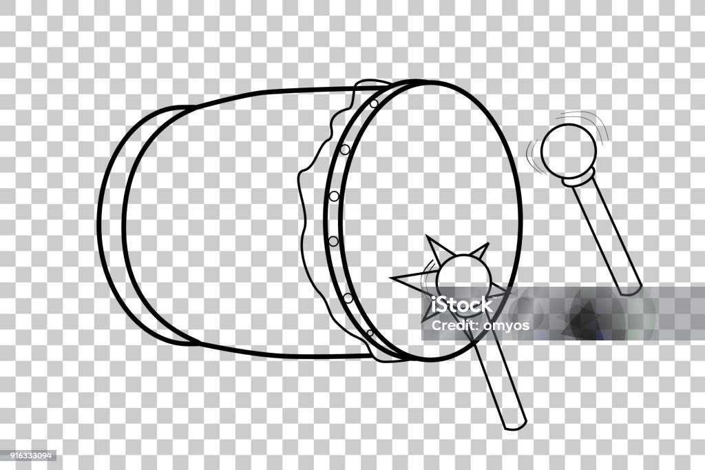 Beduk Vector Bedug And Stick Stock Illustration - Download Image Now - Arab Culture ...
