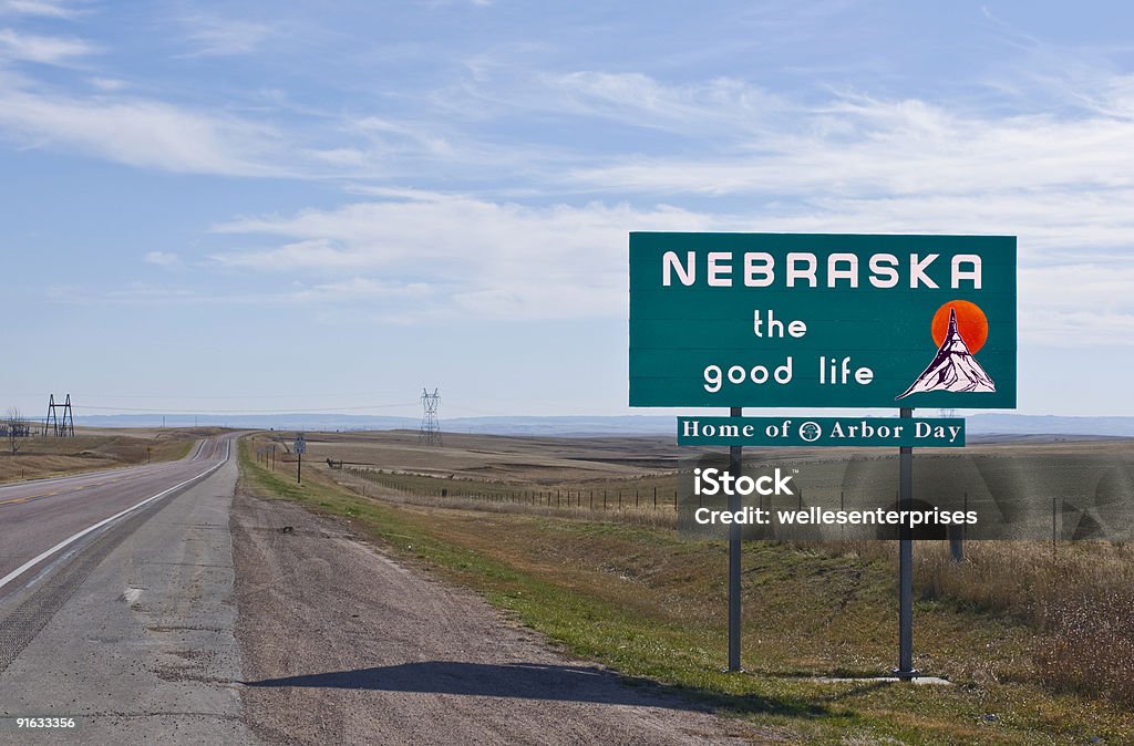 Willkommen in Nebraska - Lizenzfrei Nebraska Stock-Foto