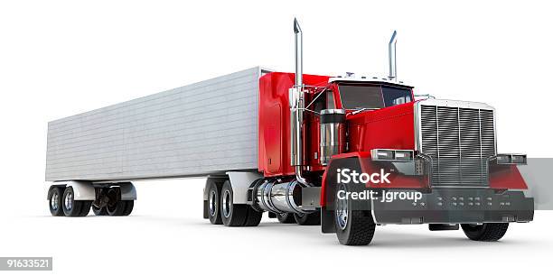 Big 18 Wheeler Foto de stock y más banco de imágenes de Camionero - Camionero, Camión articulado, Camión de peso pesado