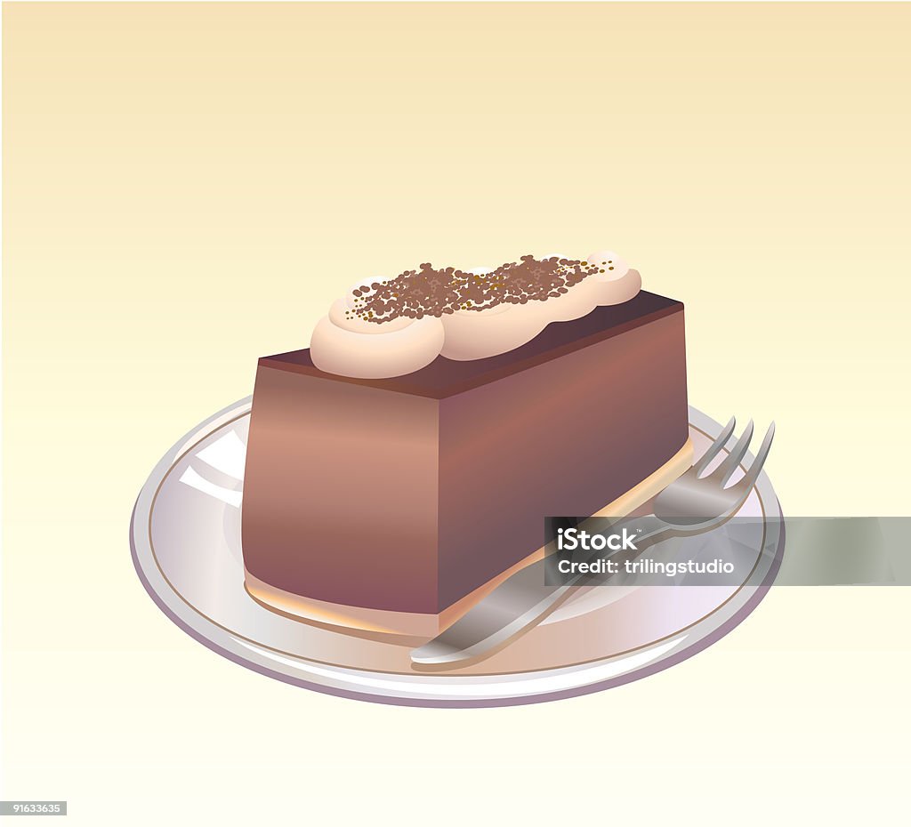 チョコレートのパイ - お祝いのロイヤリティフリーストックイラストレーション