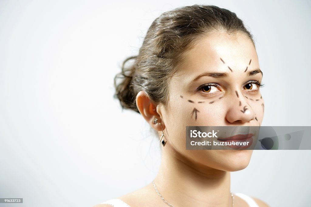 Cirurgia estética Retrato - Royalty-free Cicatriz Foto de stock