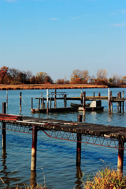 istock Boat docks empty for the season 91633725
