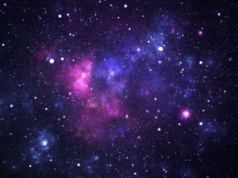 Blue and purple space galaxy