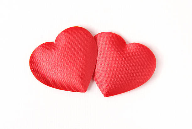 Two Red  Hearts stock photo