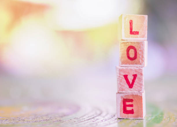 istock Love message written in wooden blocks. 916340366