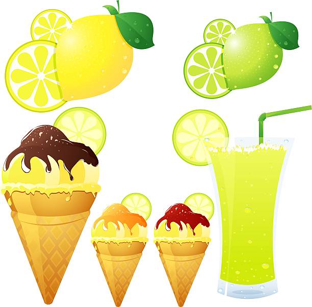 lemon theme vector art illustration