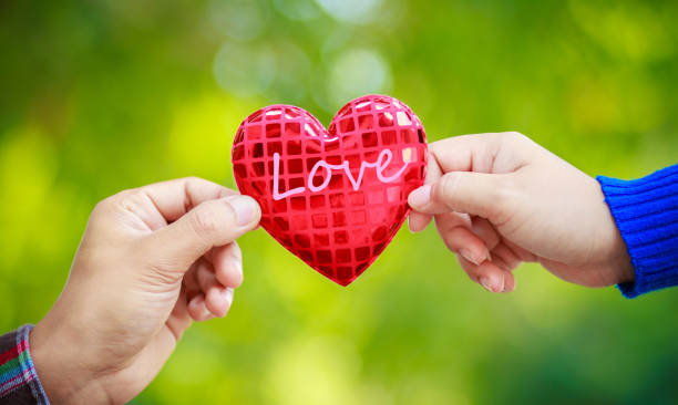 istock Human hand showing holding heart sign 916346820