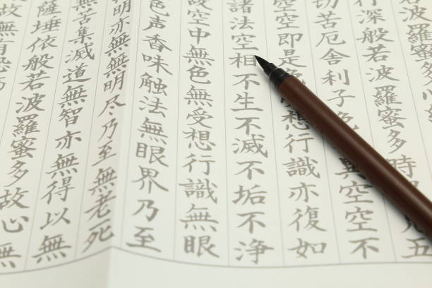 istock hrdaya-sutra, exercise notes for writing Heart Sutra 916349238
