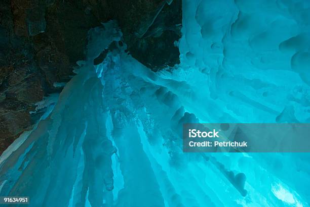 Ice Grotto Stock Photo - Download Image Now - Block Shape, Blue, Cave