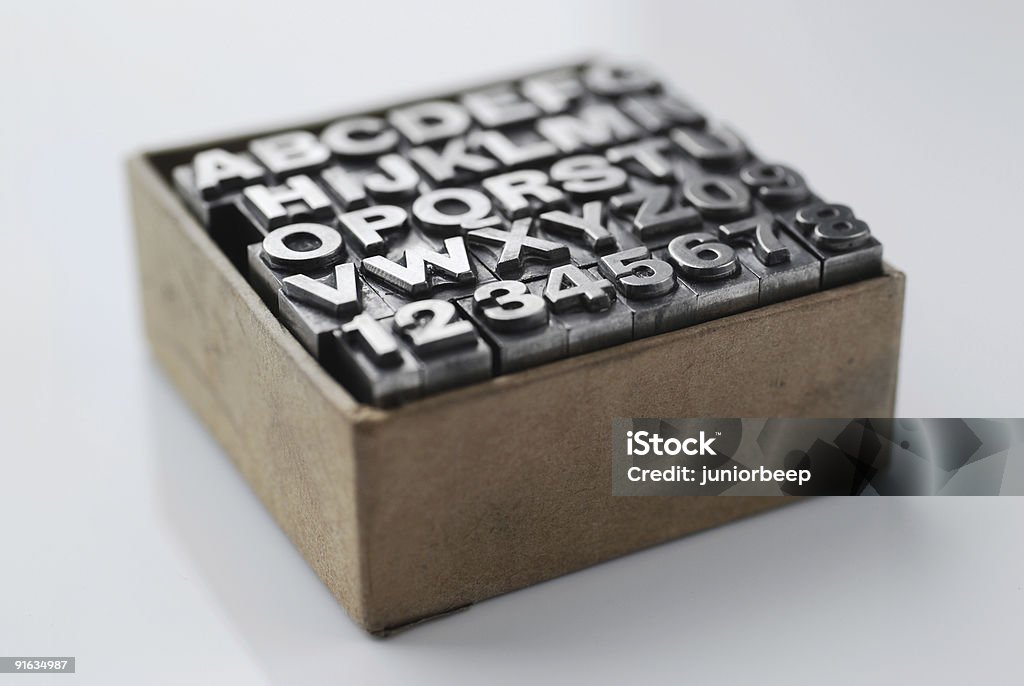 Typographie de type - Photo de Boîte libre de droits