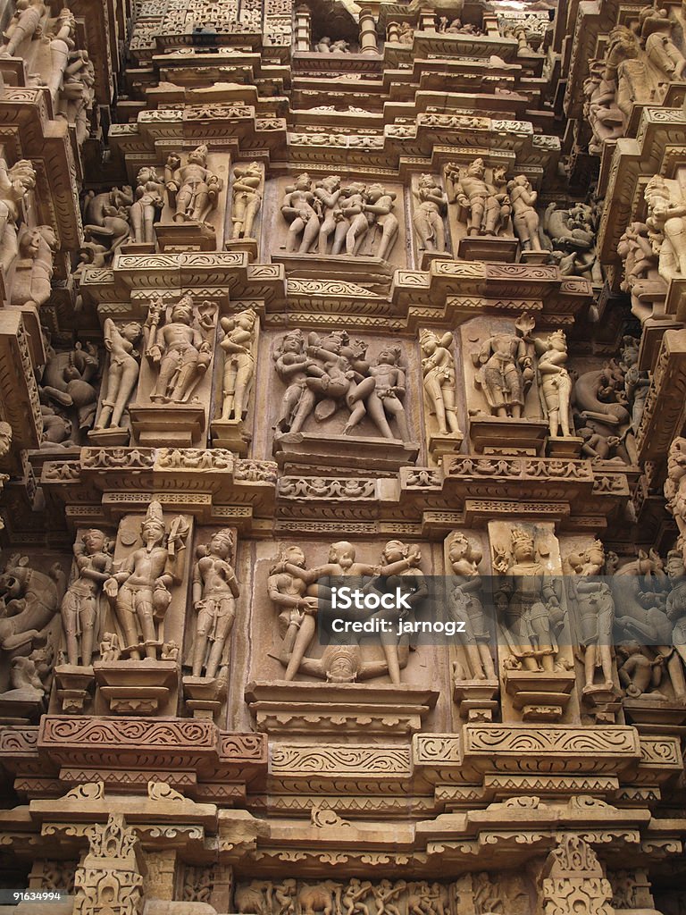 Temple in Khajuraho  Ancient Stock Photo