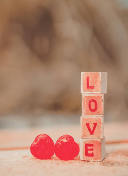 istock Love message written in wooden blocks. 916351442