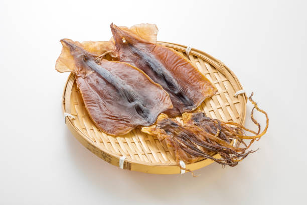 istock Dried squid is seafood product, made from Japanese flying squid. 916351786