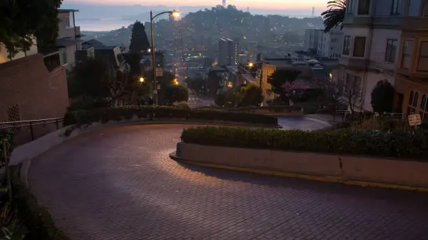 Photo of San Francisco Sunrise at Famous Lombard Street