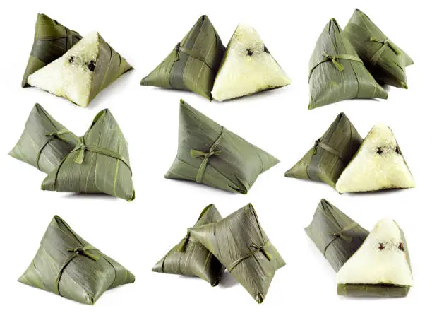 Photo of traditional wrapped rice dumplings