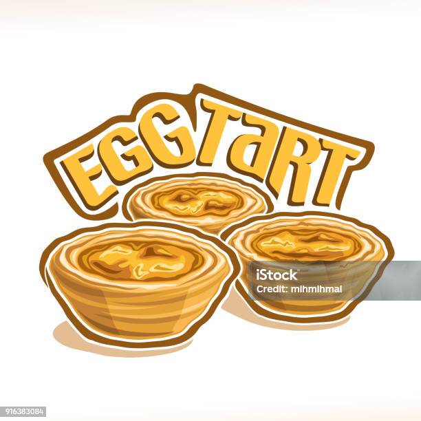 Eggtarte Stock Vektor Art und mehr Bilder von Speisen - Speisen, Butter, Hongkong