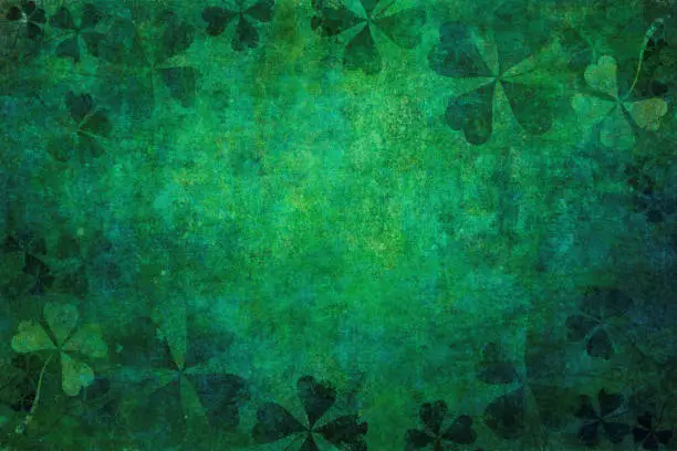 Photo of Green grunge shamrock background