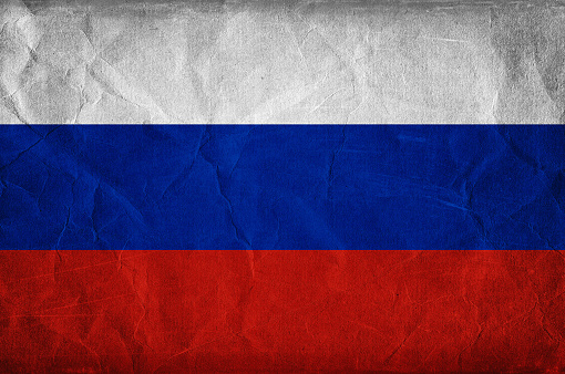 Grunge flag of Russia background