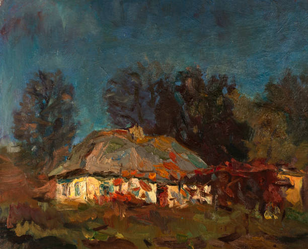 istock Oil painting, handmade 916404044