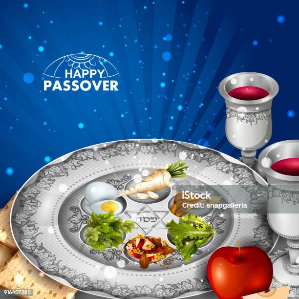 Jüdischer Feiertag Des Passah Pessachseder Stock Vektor Art und mehr ...